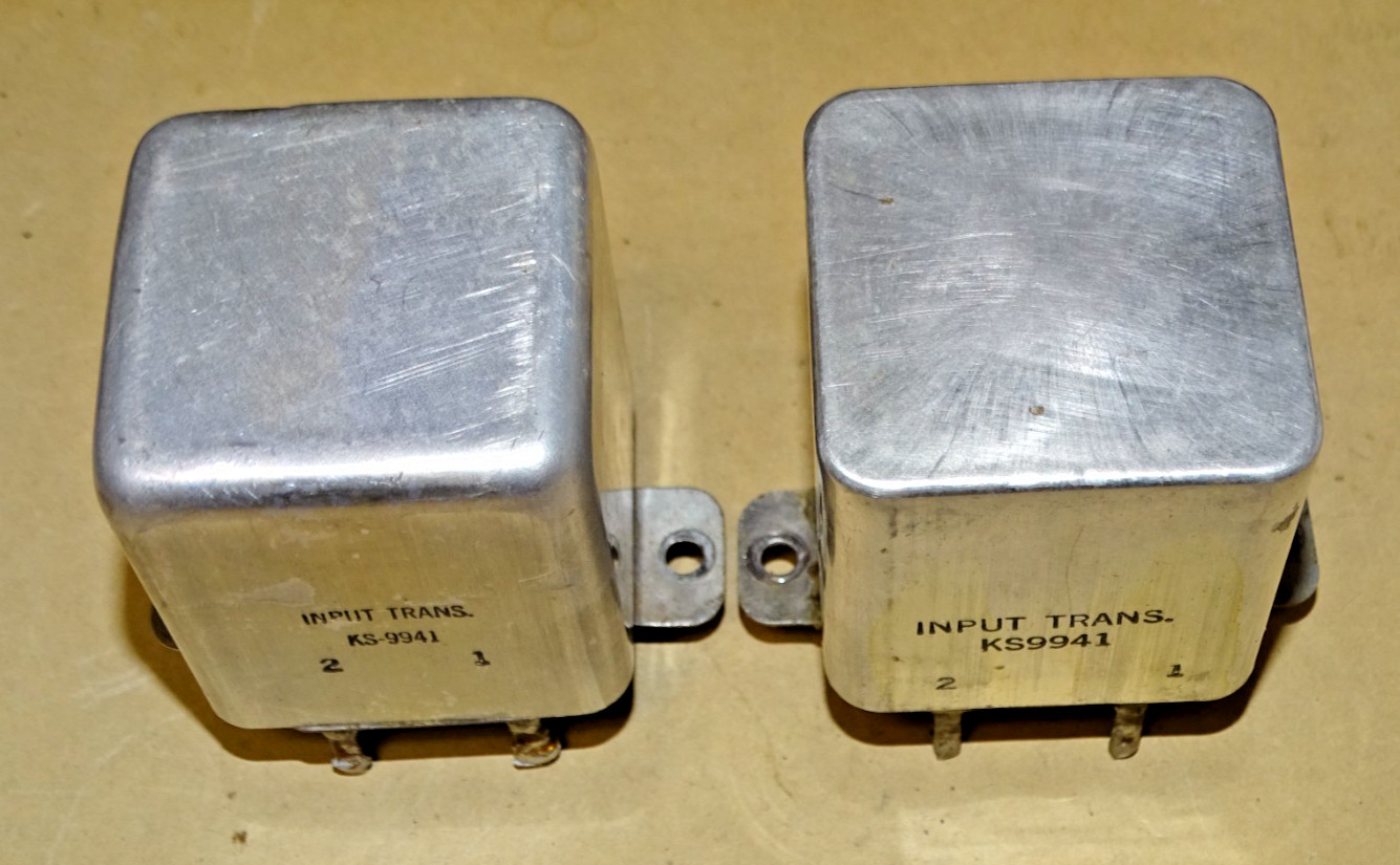 Pair, Western Electric Type KS-9941 Input Transformers, 600 Ohms to Grid