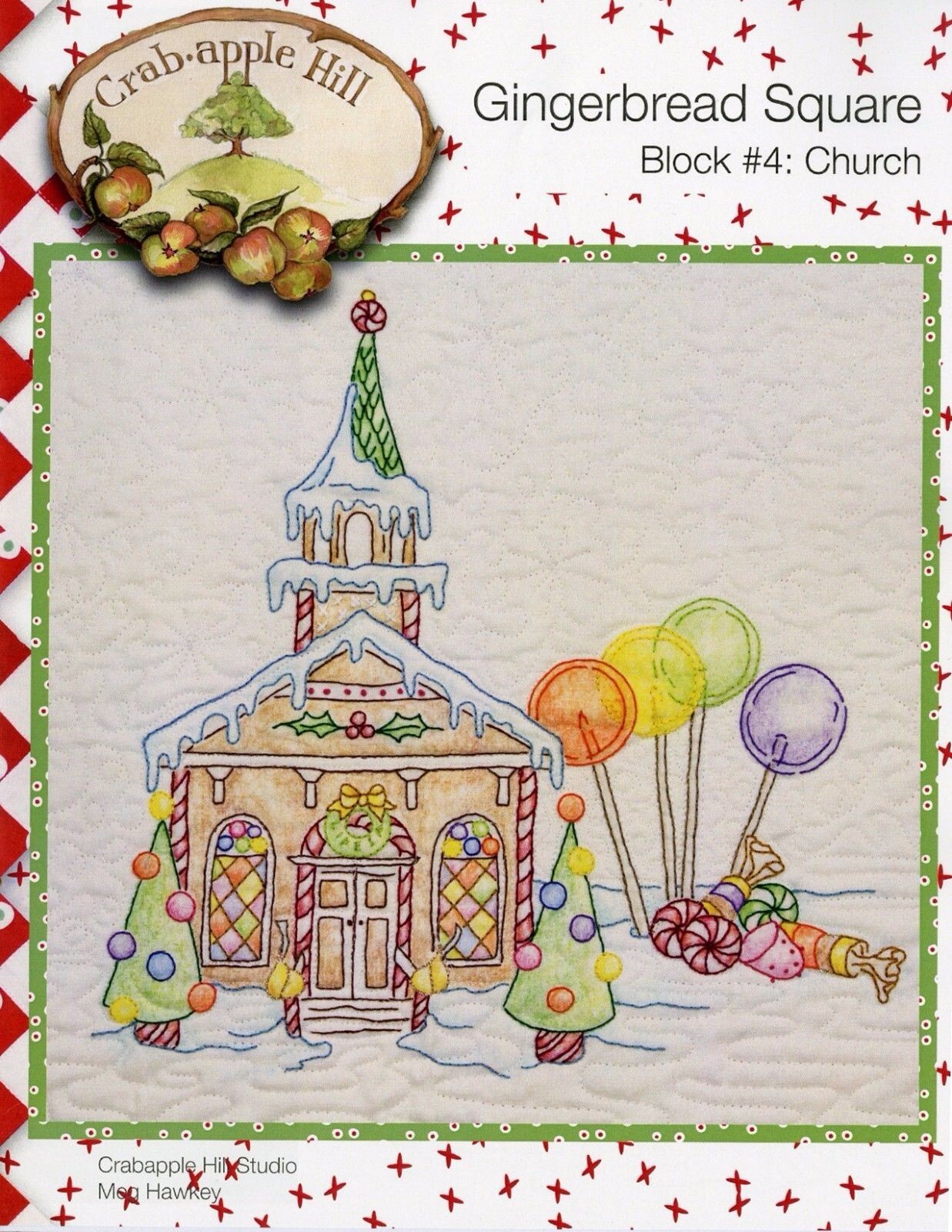 Crabapple Hill Studio GINGERBREAD SQUARE #4:  CHURCH