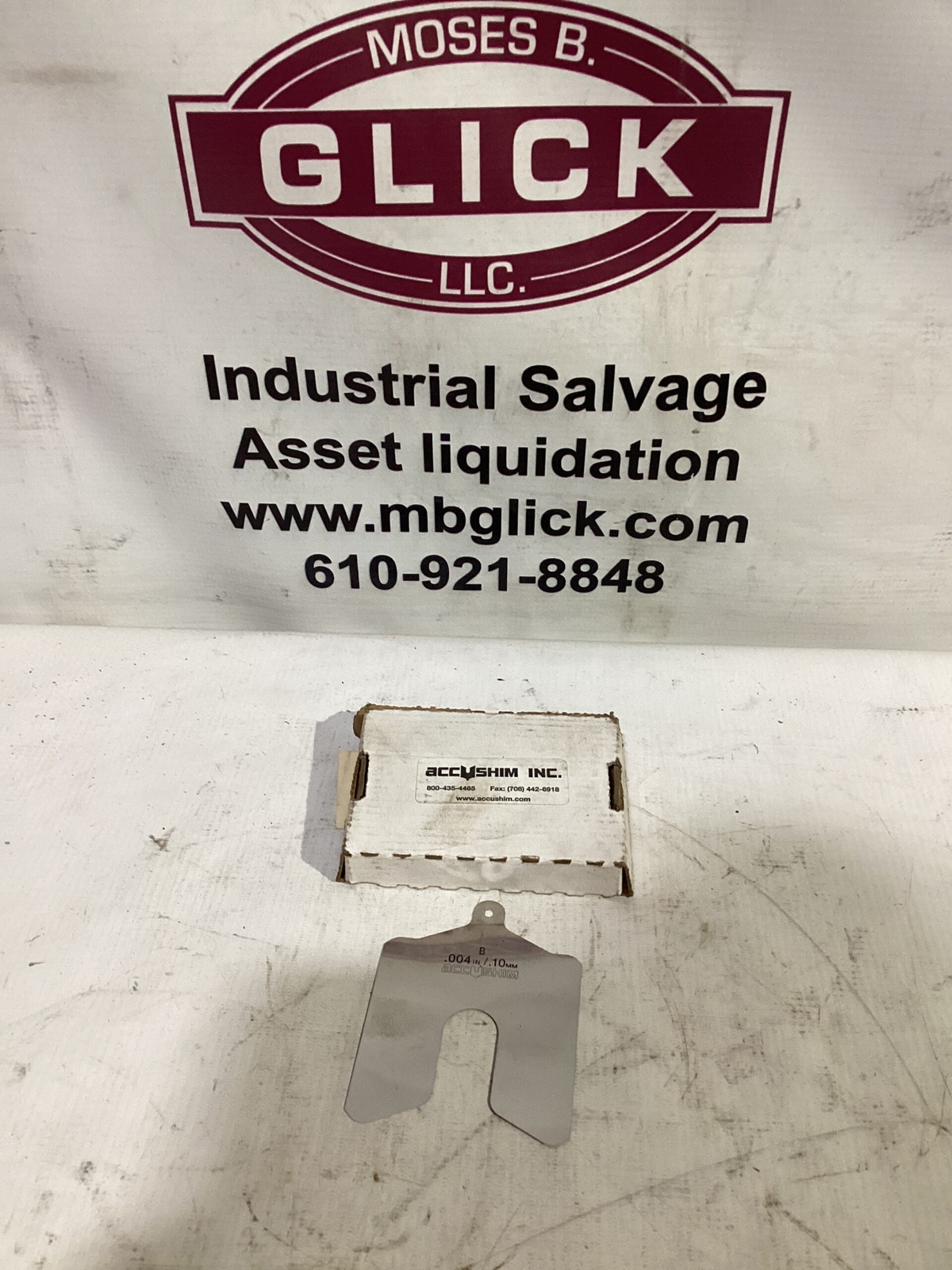 ACCUSHIM B.004 Stainless Slotted Shim Stock 3” x 3” x .004” NIB of 160