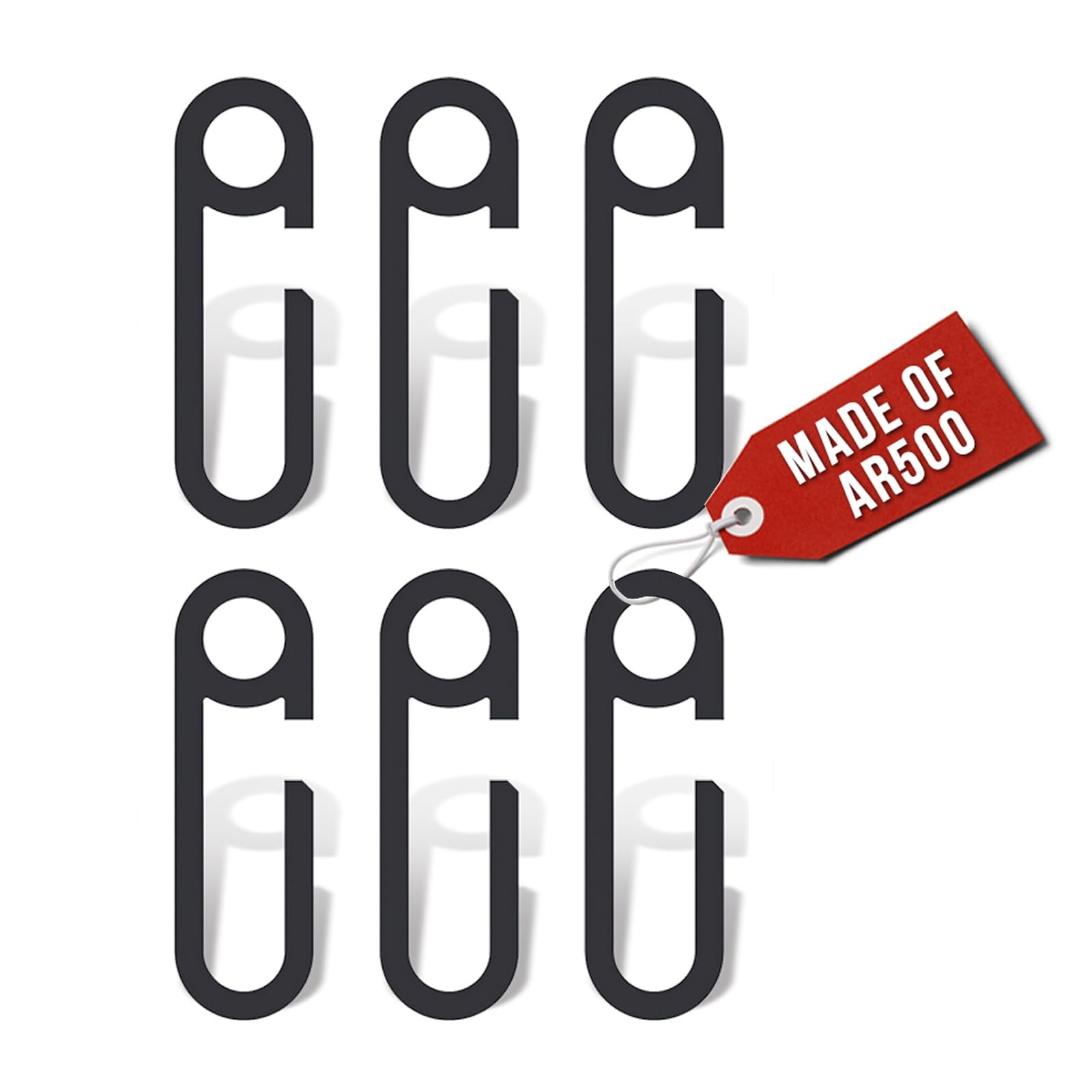 Atflbox 6 x AR500 Steel Target Hooks, AR500 Steel Hanger Kit for 1 Inch EMT C...