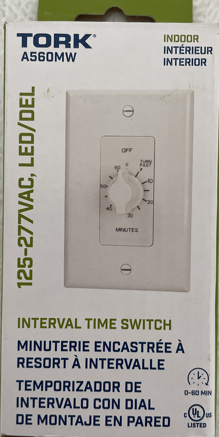 Tork A560MW Interval Time Switch 125-277VAC LED/DEL
