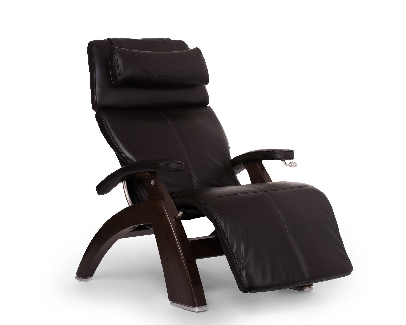 Human Touch PC-420 Dark Walnut Zero Gravity Perfect Chair Espresso Prem Leather