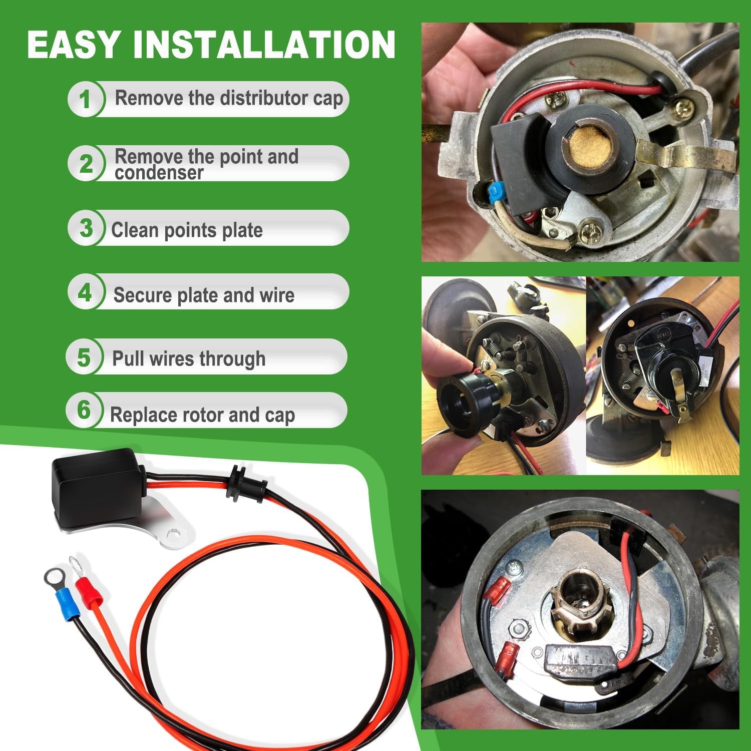 For Ford V8 Pertronix 1281 Ignition Points-to-Electronic Conversion Kit Ignitor