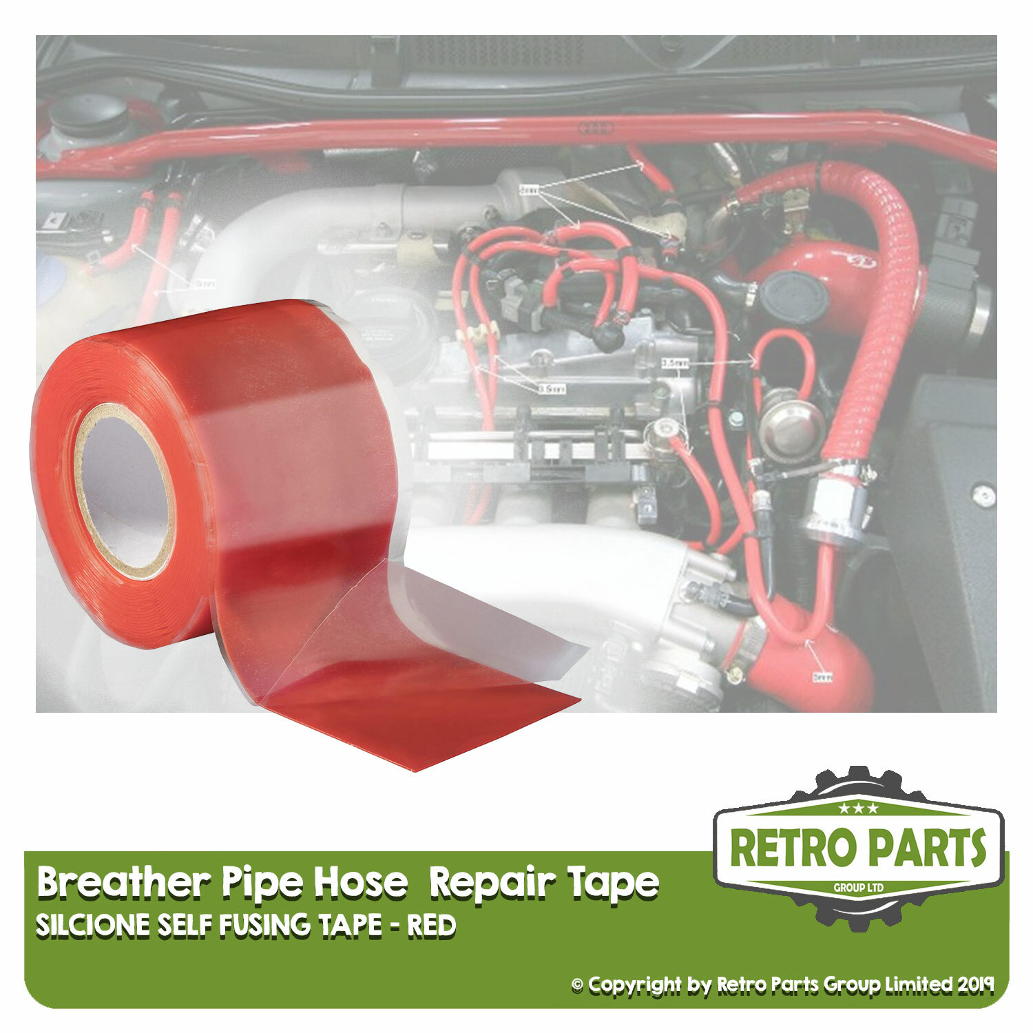 Vent Base Pipe Repair Tape for Mini Leaks Red Seal