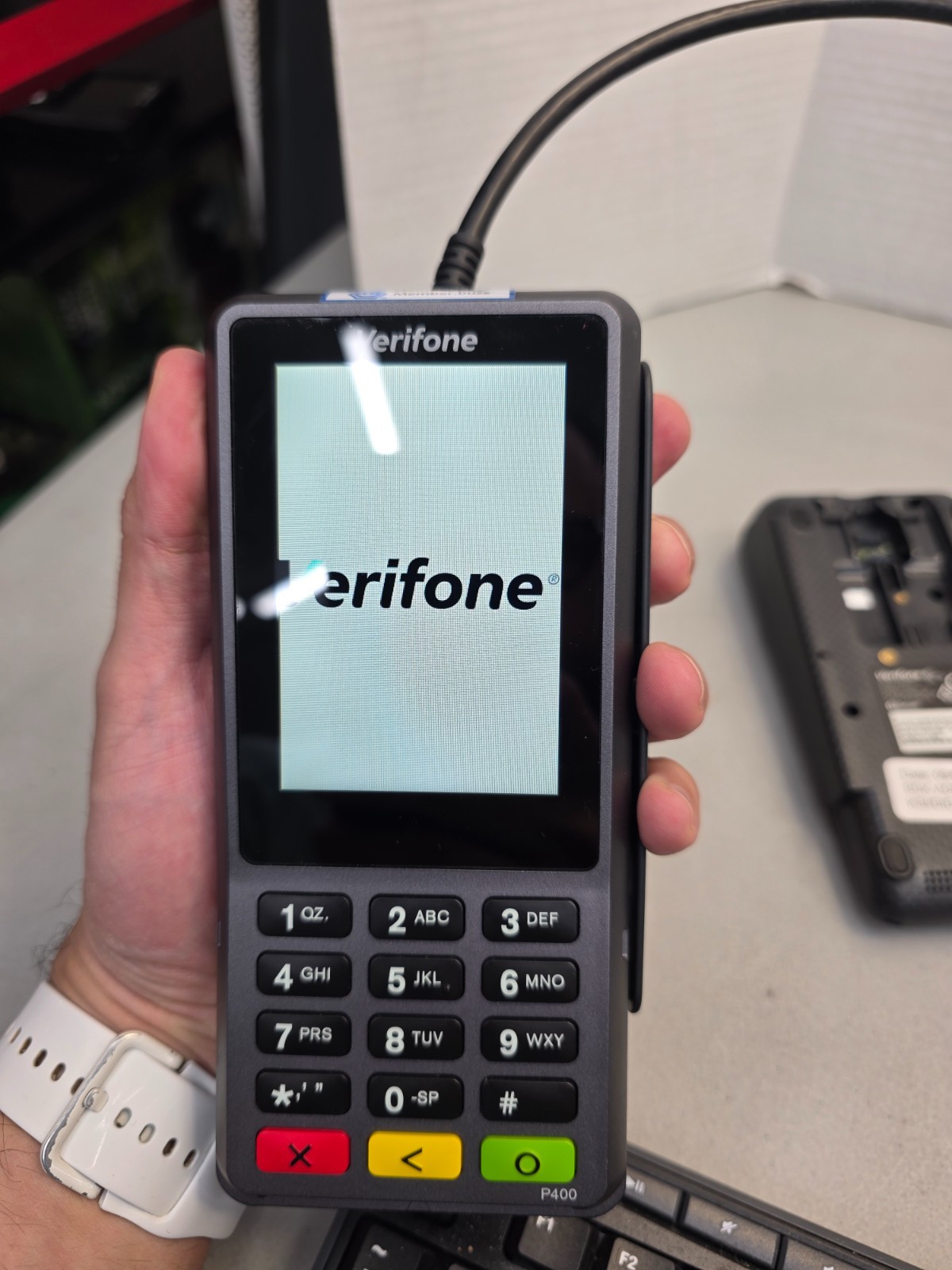 VeriFone P400 Plus Credit Card Reader with Cables PSU