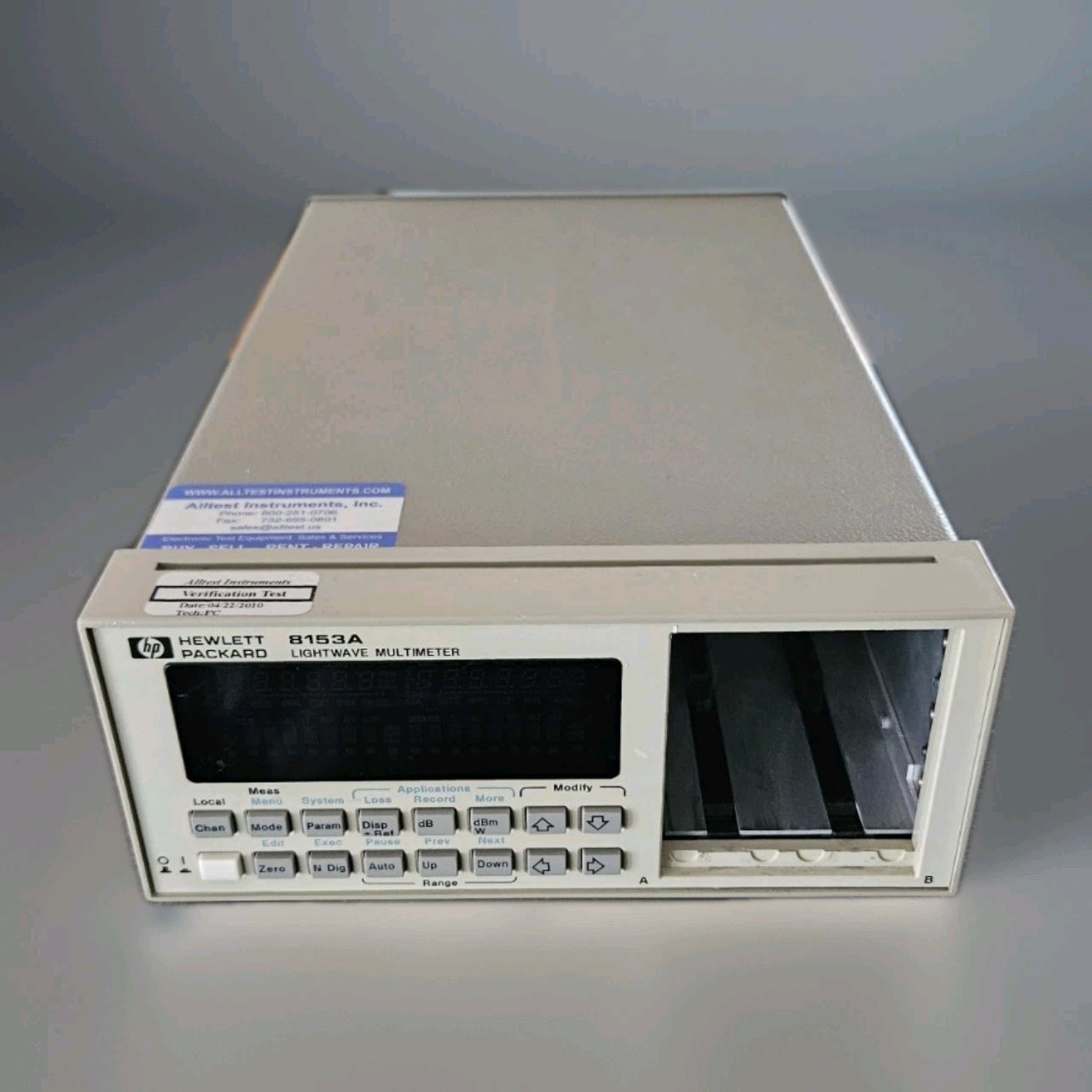 HP Agilent 8153A Lightwave Multimeter Mainframe - No Display
