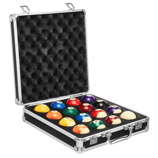 Pool Balls Billiard Set, 2-1/4" Regulation Size, 16 Pcs Resin Billiard Balls