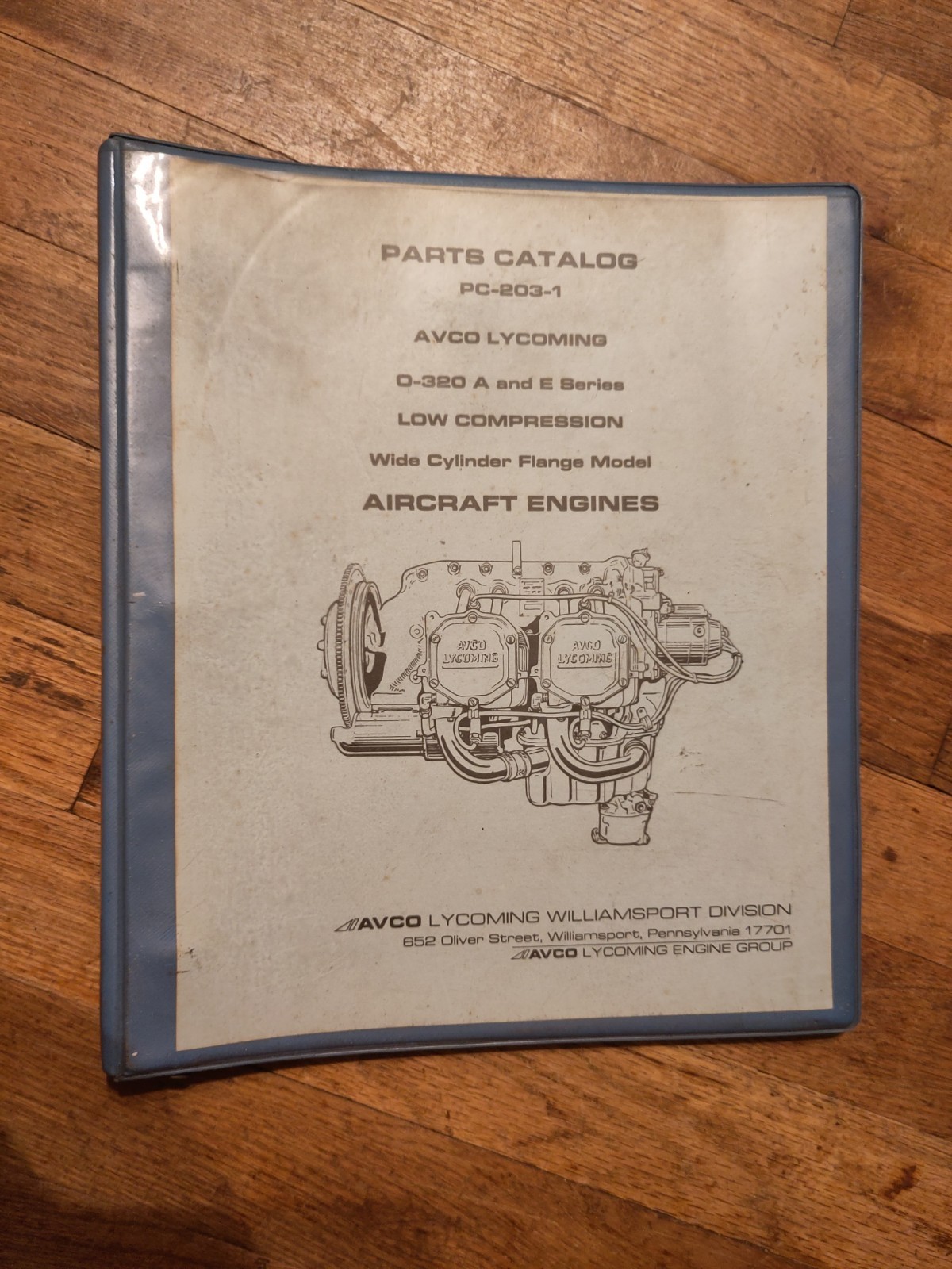 1984 Avco Lycoming Parts Catalog PC-203-1 A &E Series 0-320 + Extra Material