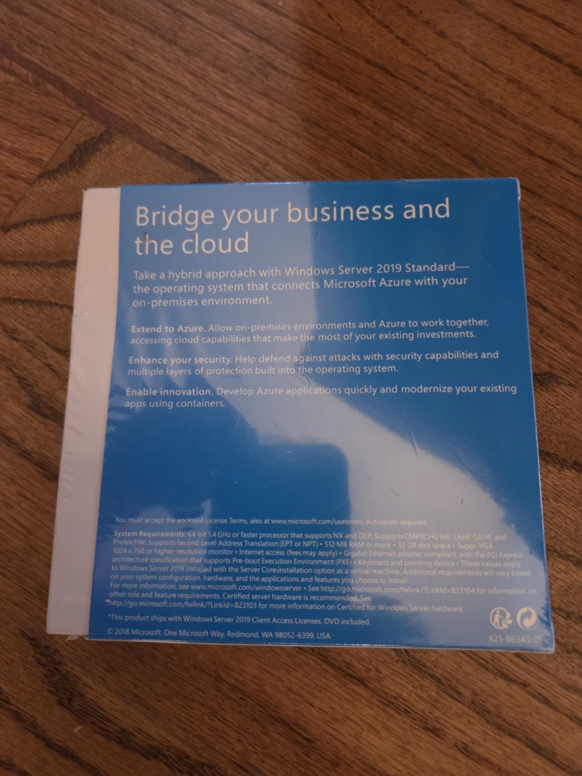 Microsoft Windows Server 2019 Standard 16 Core DVD 5 Licences New Factory Sealed