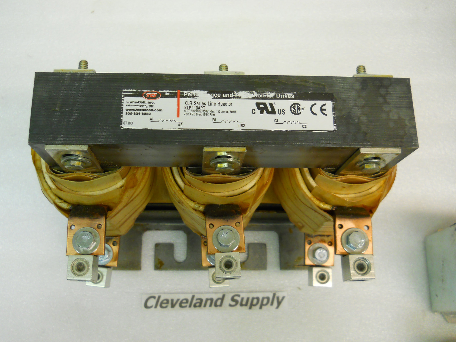 TRANS COIL INC. KLR110APT 3-PHASE LINE REACTOR NEW CONDITION IN BOX