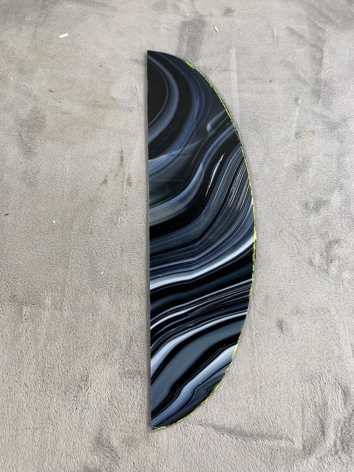 Stained Glass Sheet Blue Ocean Wave Sheet - 14" By 3"