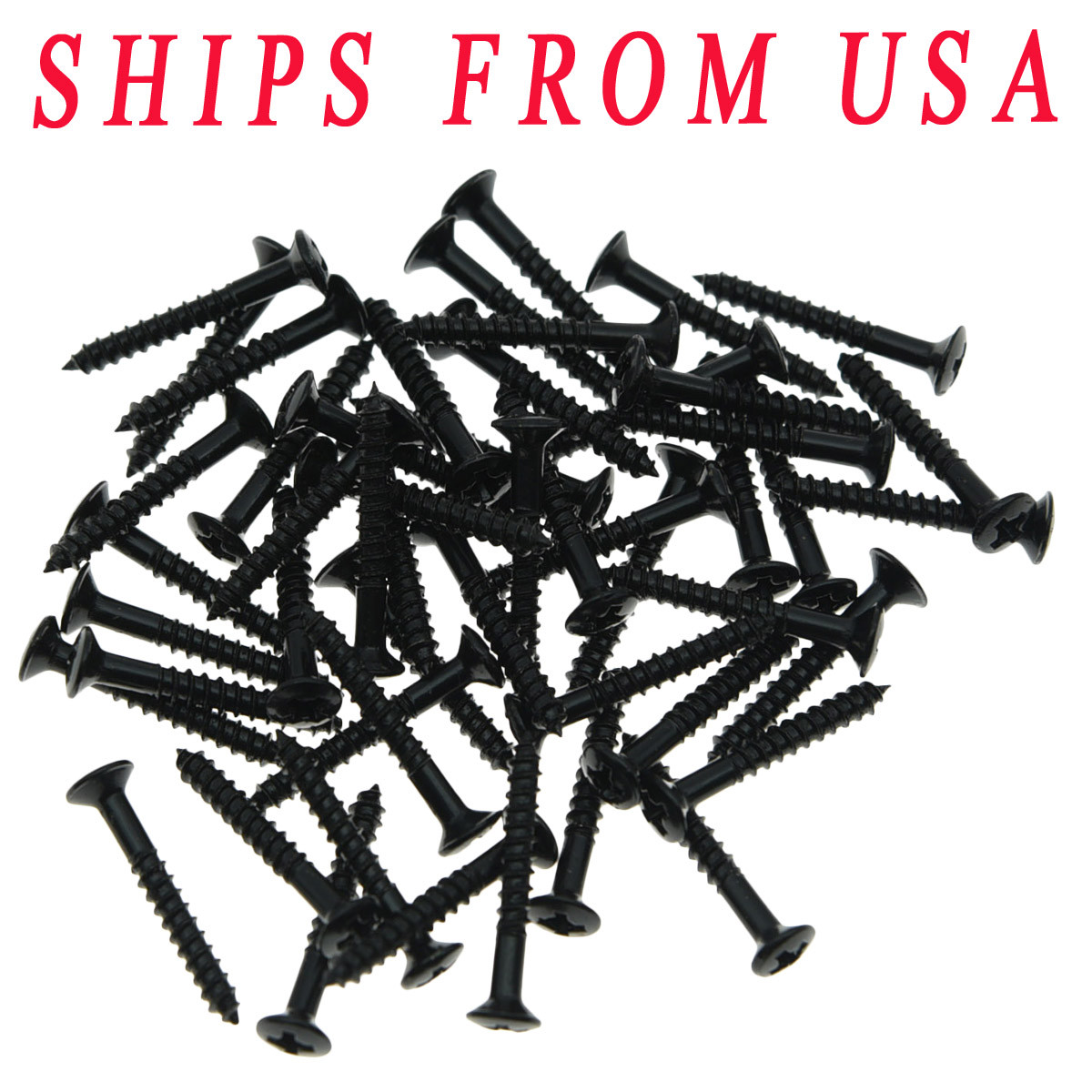KAISH 50x LP Guitar Pickup Surround  Humbucker Pickup Ring Mounting Screws Black