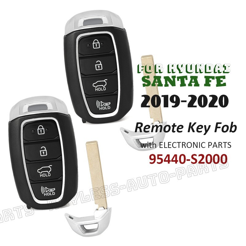 2x 95440-S2000 for Hyundai Santa Fe 2019 2020 Car Proximity Remote Smart Key Fob