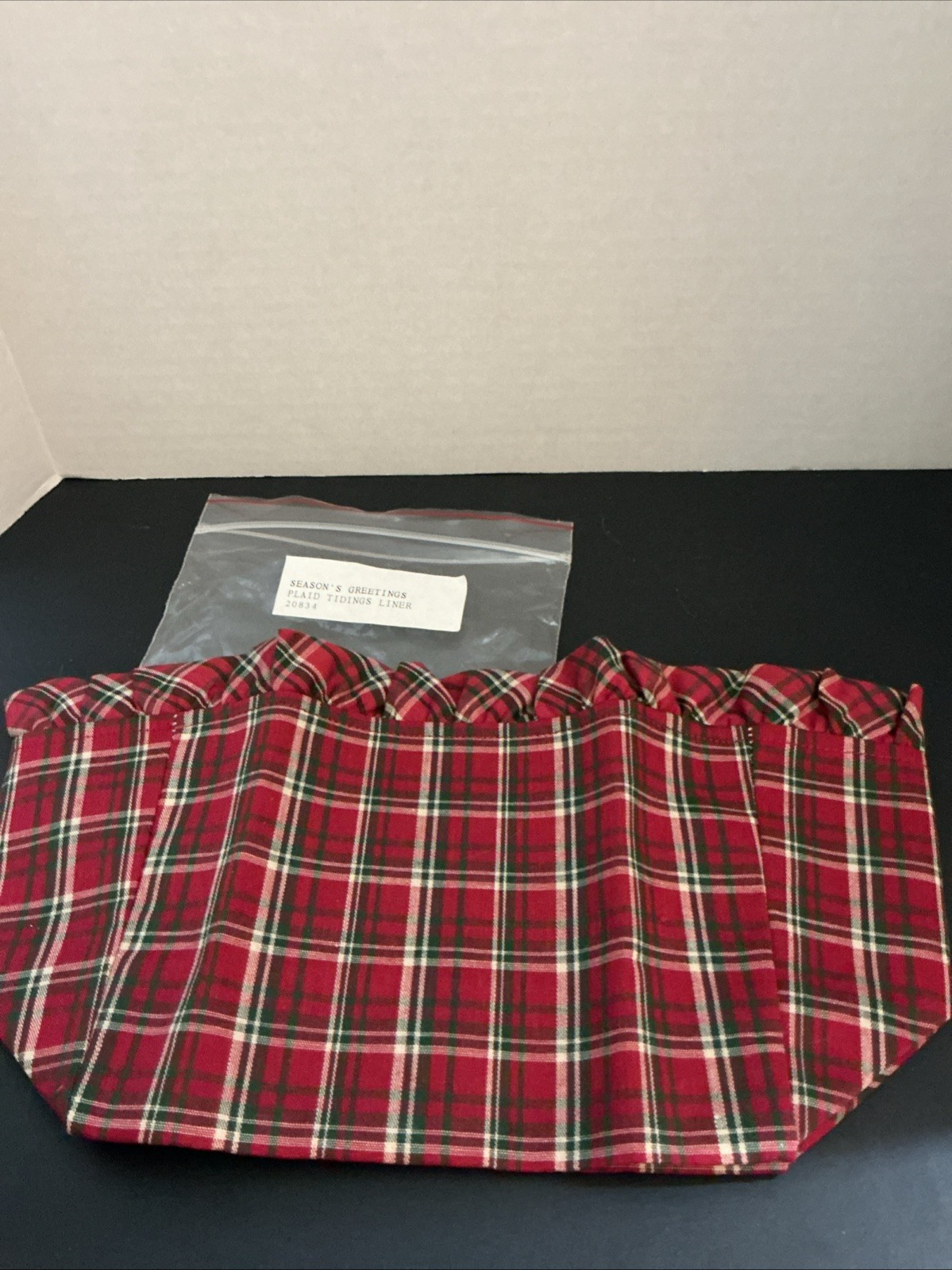 Longaberger Plaid Tidings Liner 20834