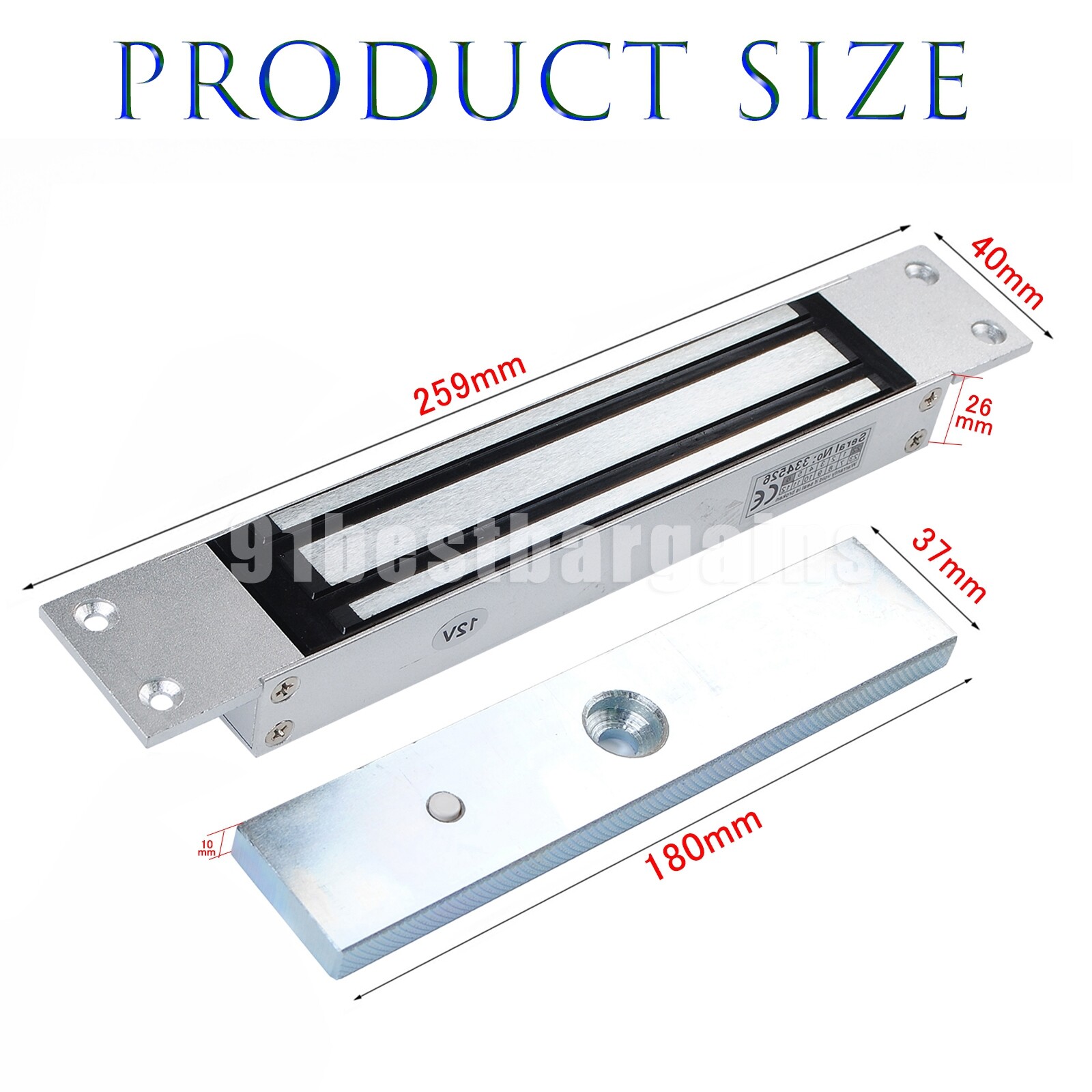 Magnet Electric Lock Flush Mount Embed for Single Door 280KG Holding Force