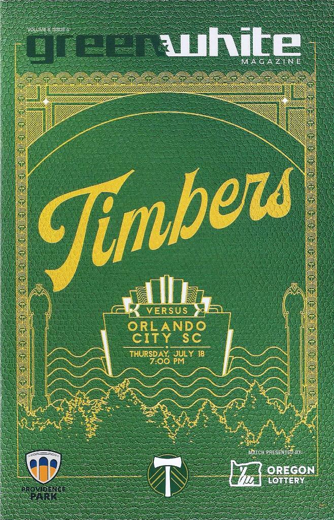Portland Timbers 'Green & White' MLS Soccer/Football Program Volume 8, Issue 5