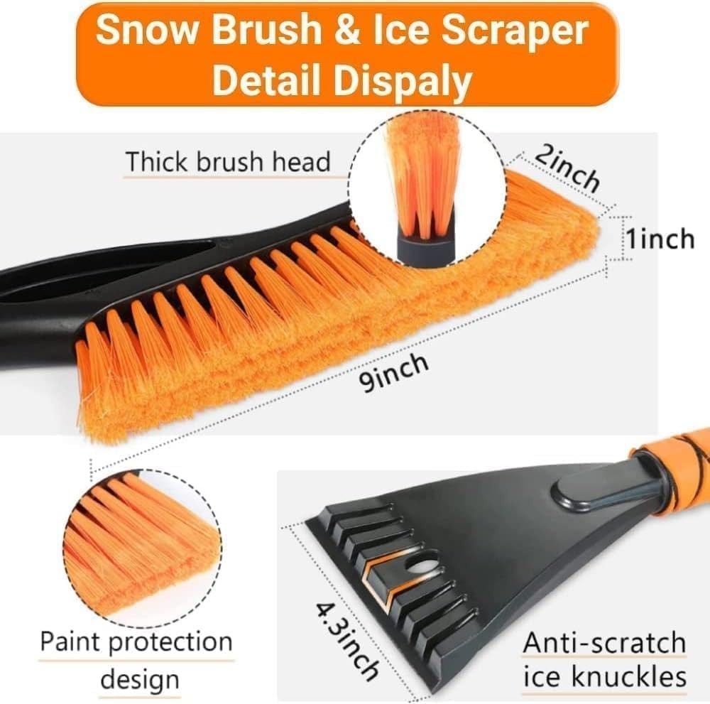 27 Inch, Ice Scrapers for Car Windshield, Detachable Snow Removal Tool with E...
