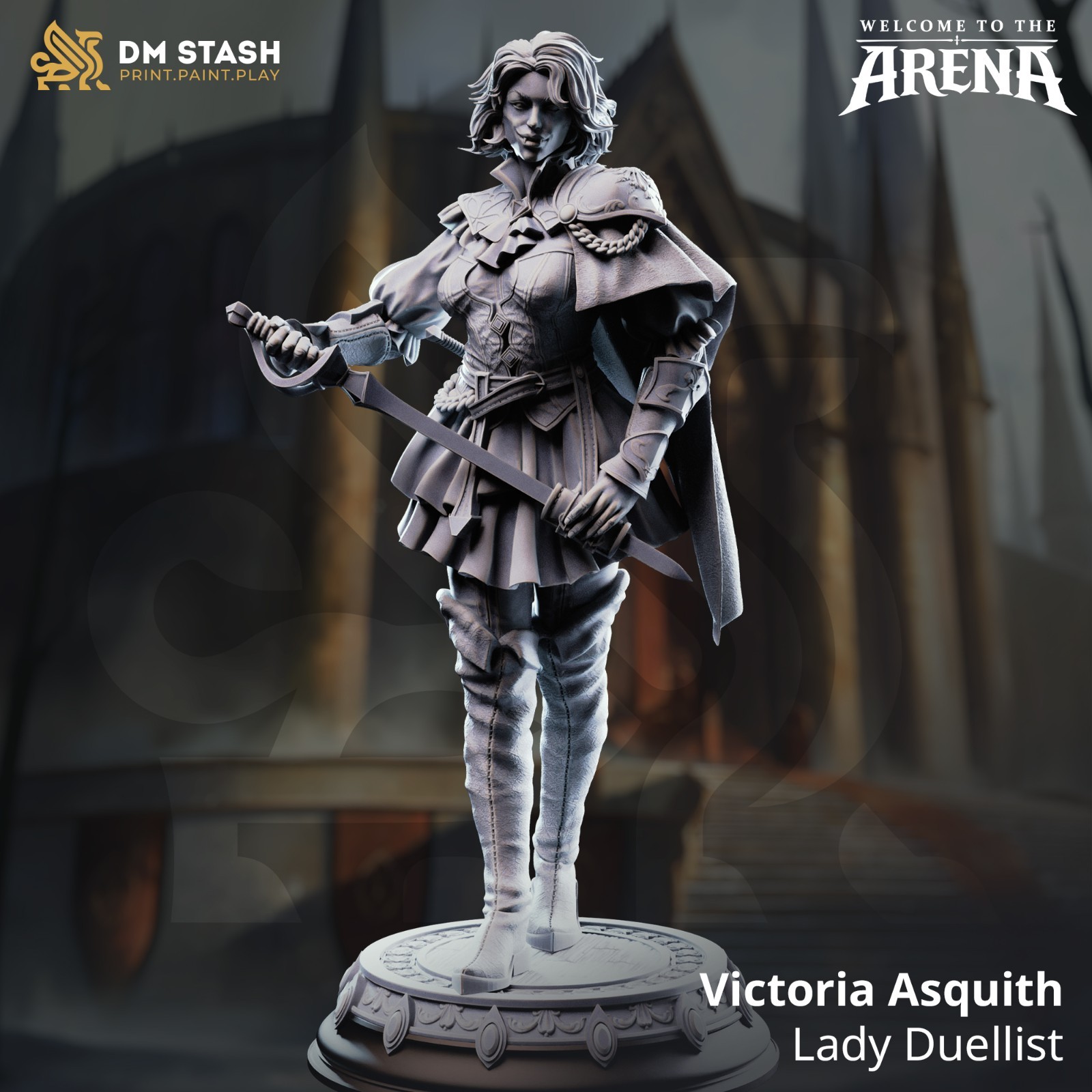 Dungeons & Dragons Vampire Fighter Rogue Miniature - Victoria - DnD RPG Wargames