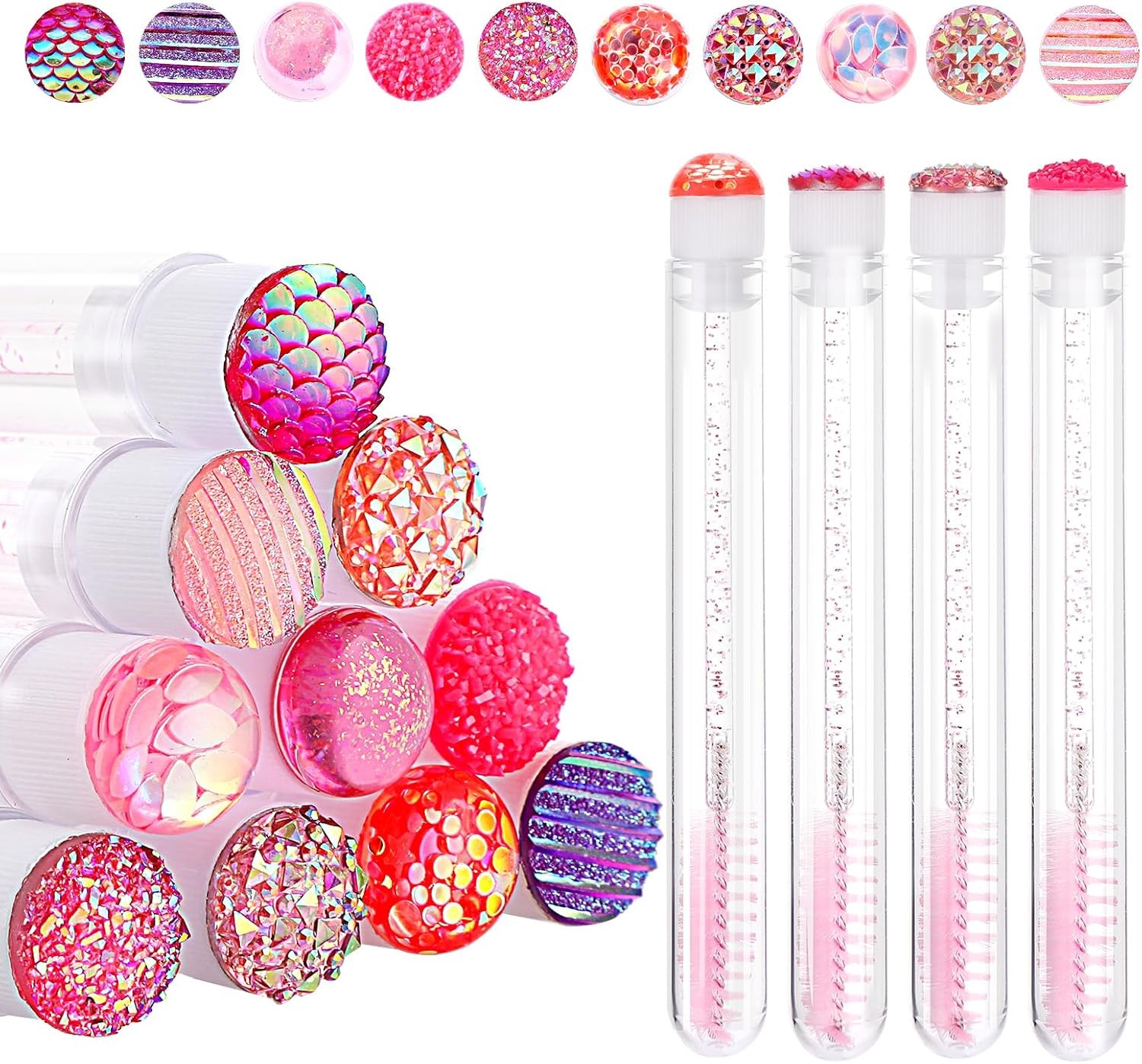 Disposable Mascara Wands Tube Set Shiny Diond Lash Brush Eyelash