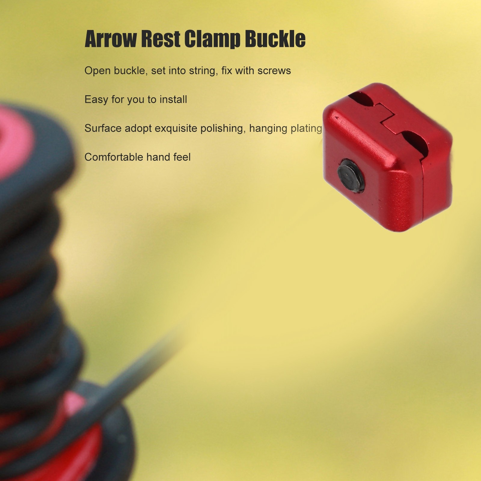 Rest Cable Clamp Buckle Metal Fastener Clip Archery Bowstring Adjustment