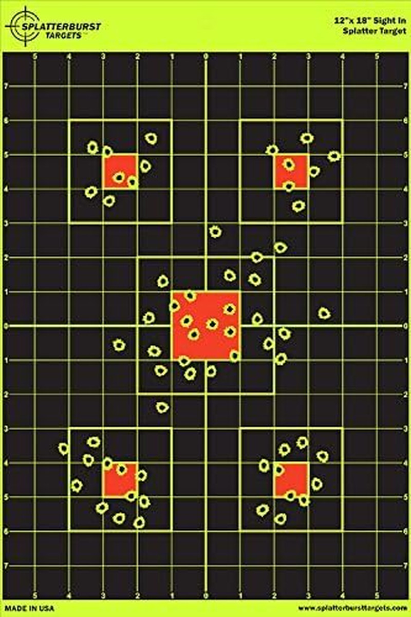 12"x18" Sight in Splatterburst Target. Shooting Range Gun Range Targets