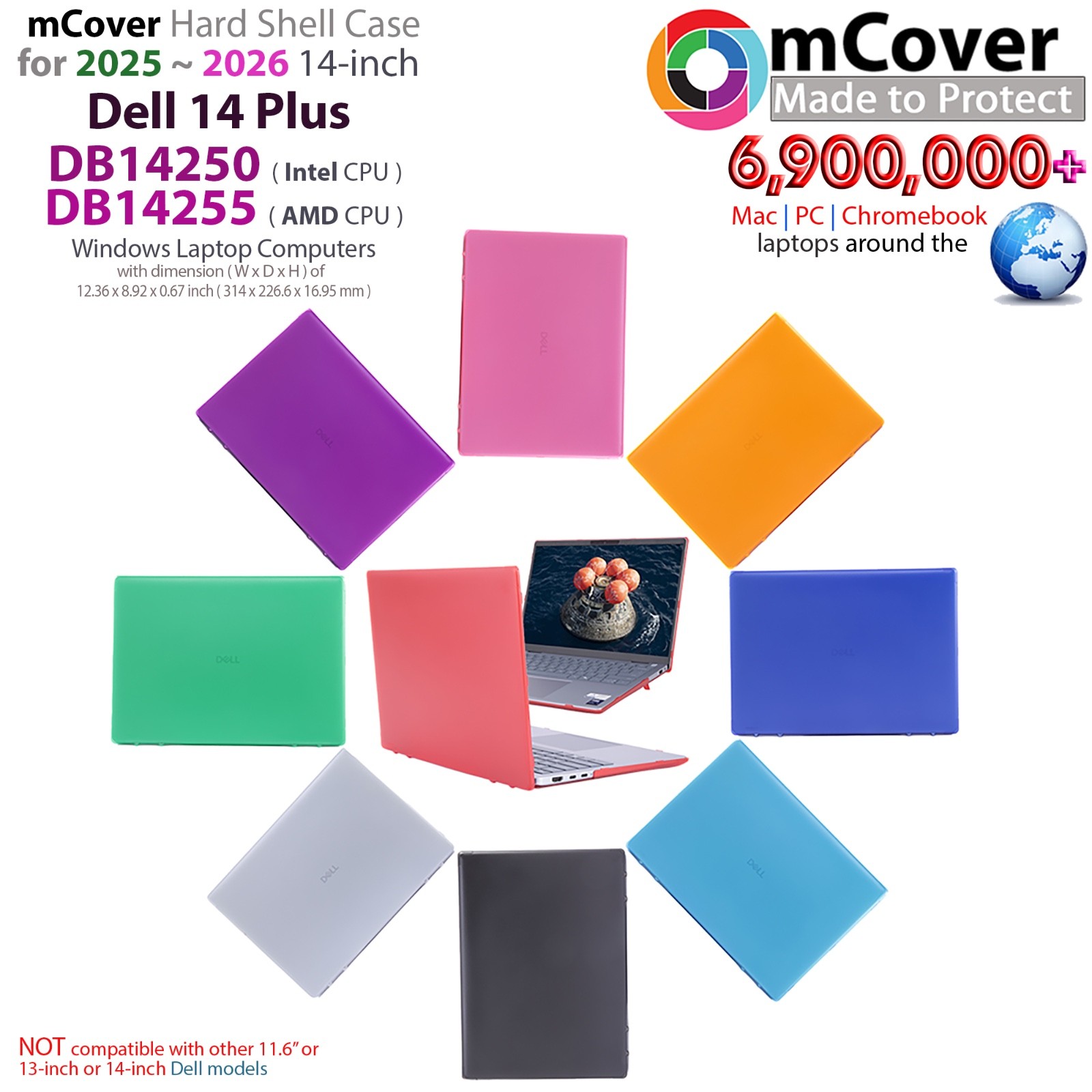 NEW mCover Case for 2025+ 14" Dell 14 Plus DB14250 DB14255 clamshell Laptop PC