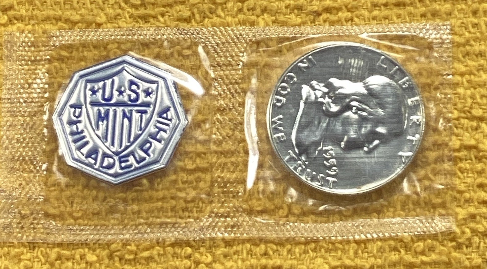 1959 Proof Franklin Half Dollar 50c. OriginalUS Mint Cello. FREE SHIPPING.
