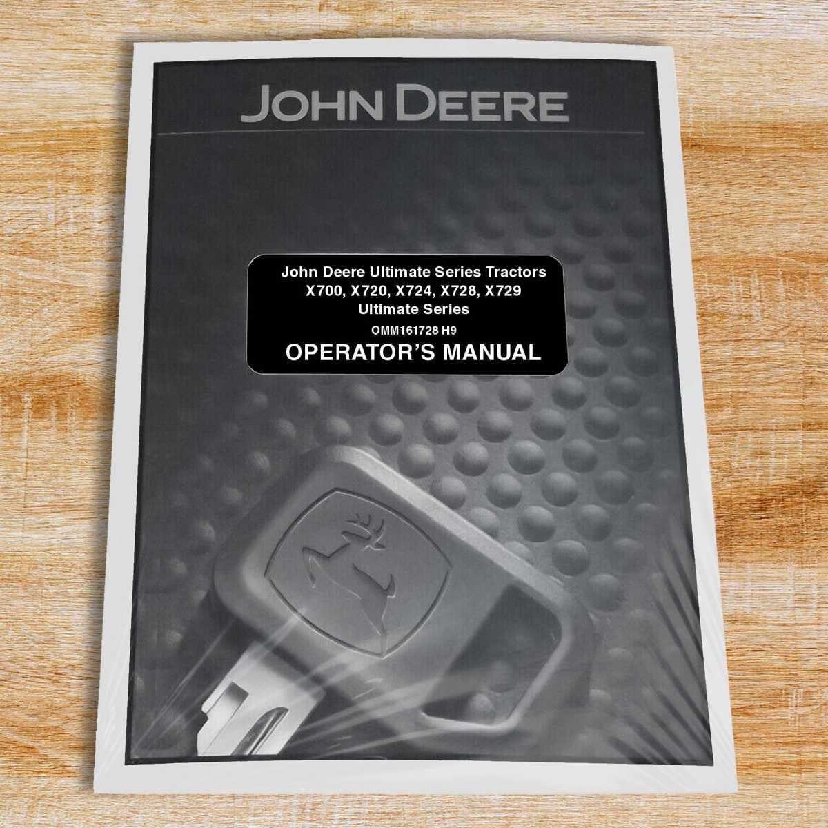 John Deere X700,X720,X724,X728,X729 Tractor Owners Operators Manual - OMM161728