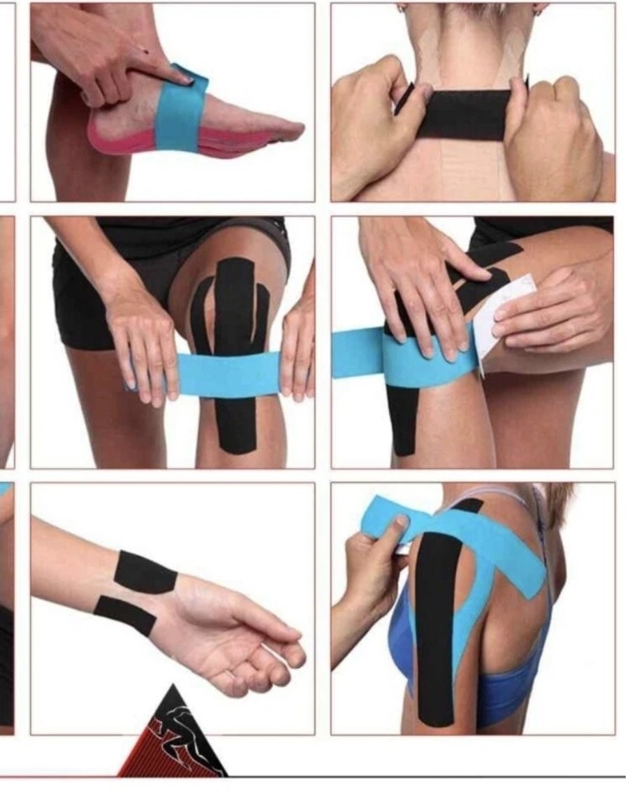 2 PACK Kinesiology Sports Tape Athletic 2" wide and 16 feet BLUE COLOR