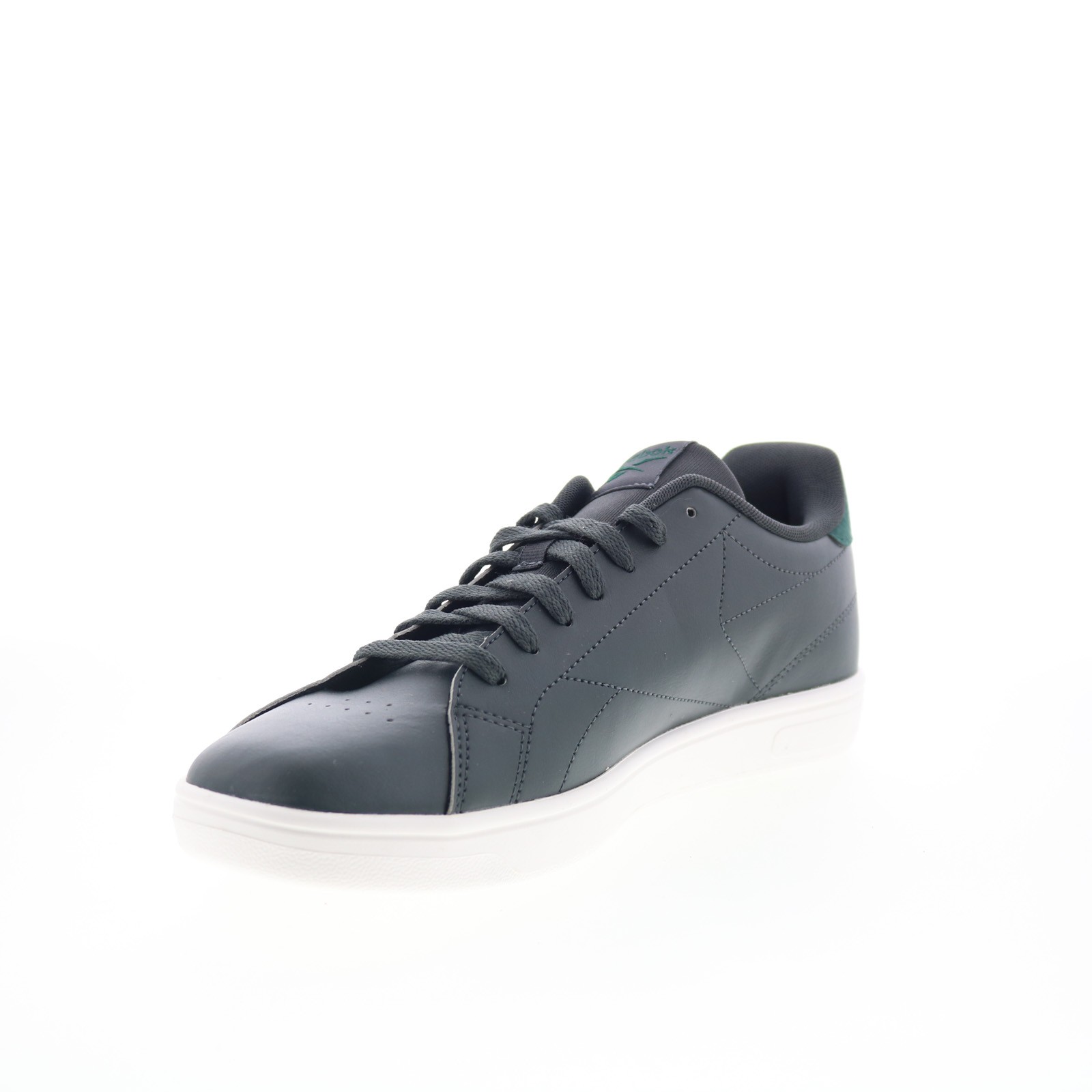 Reebok Court CLN Mens Gray Leather Lace Up Lifestyle Sneakers Shoes