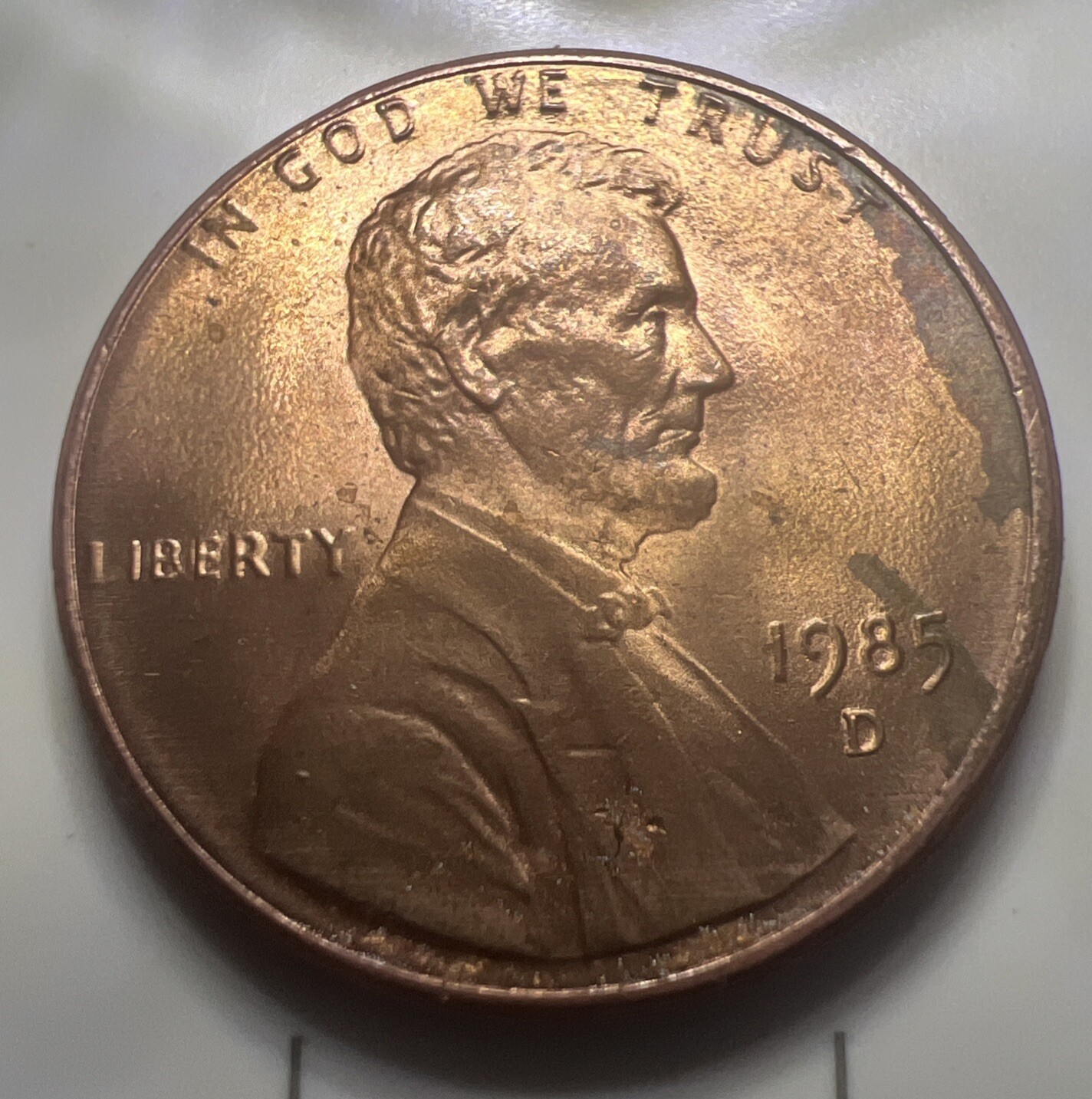 1985 D Penny RPM D/D Struck Thru Die Crack/ Chips Cud DDO DDR Mint Errors!