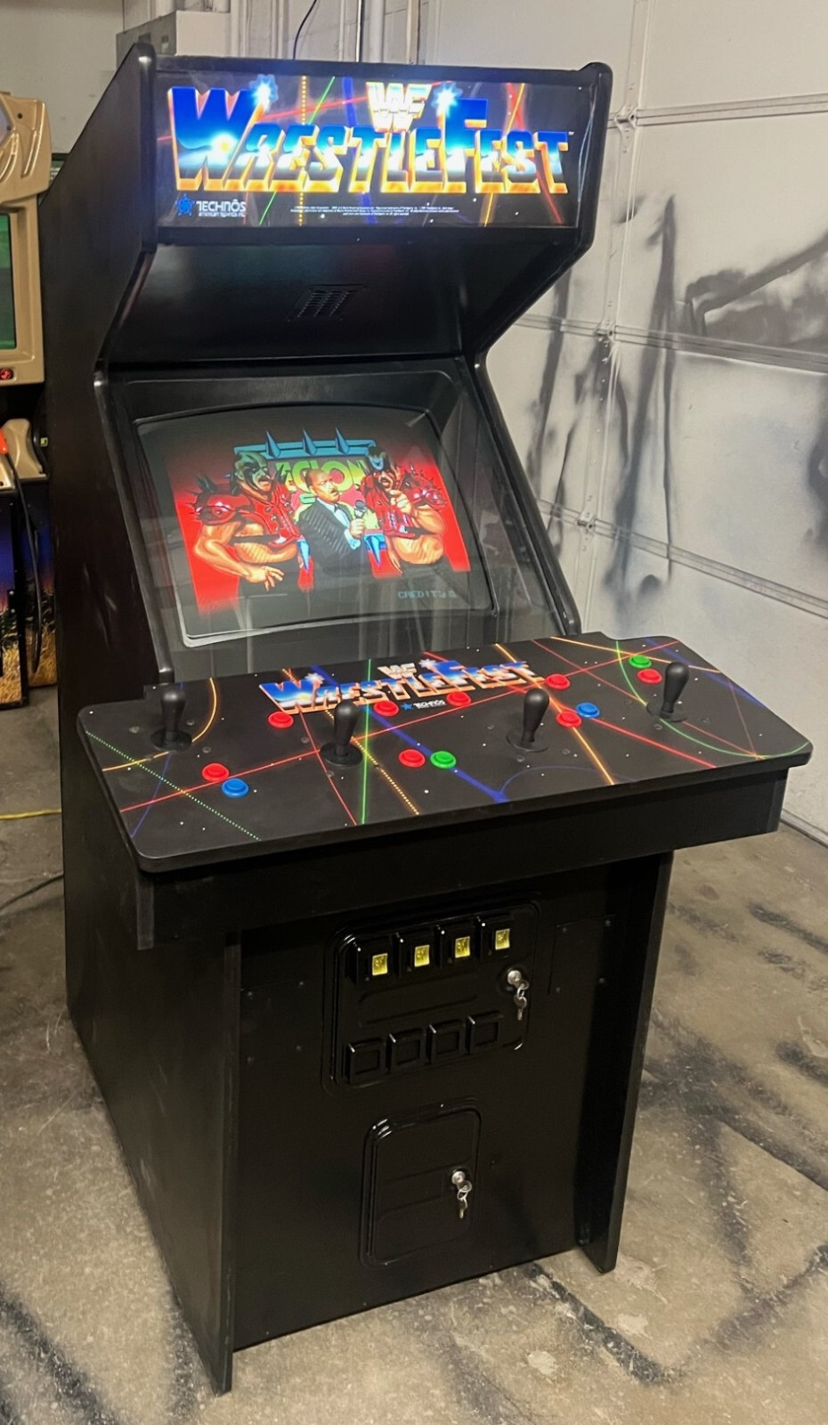 WRESTLEFEST ARCADE MACHINE by TECHNOS 1991 (Excellent Condition)