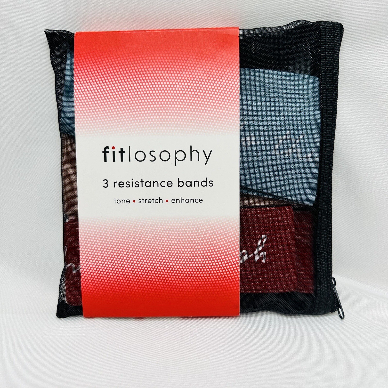 Fitlosophy  Low, Medium, and High Fabric Resistance Band Set