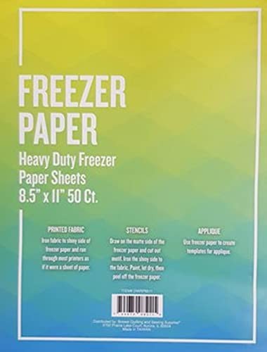 Freezer Paper Sheets, 8.5 x 11 inches, 50ct, White, Rectangular, Uncoated