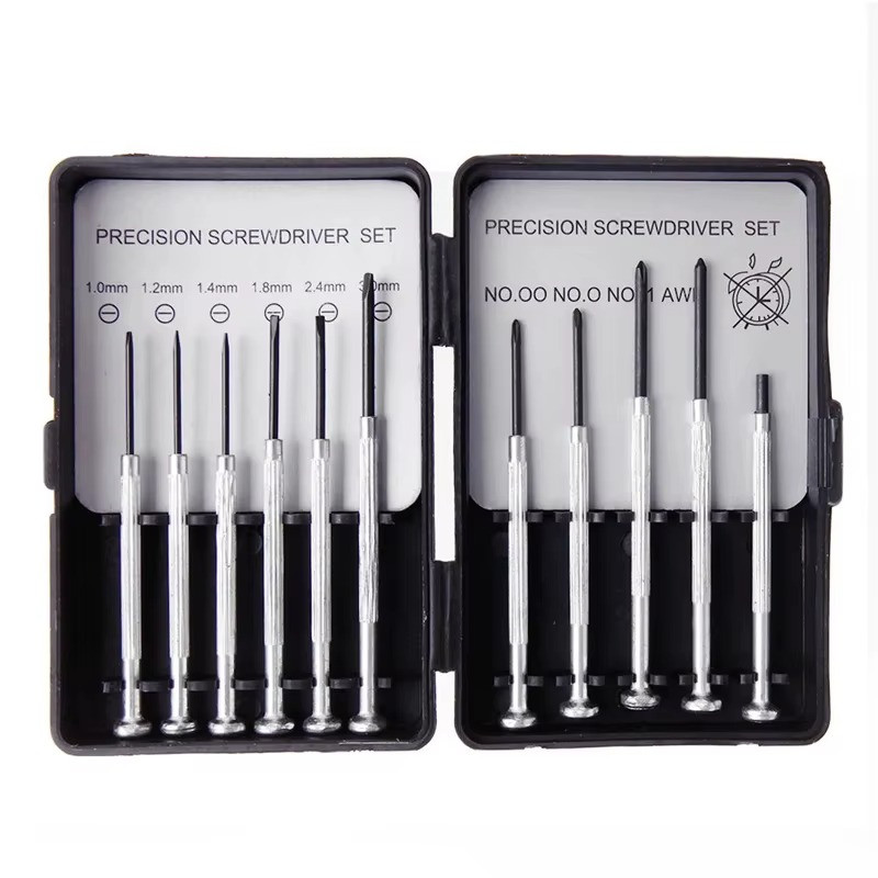 11pc Small Precision Screwdriver Set Mini 6 Sizes Flat Philips for Watch Glasses