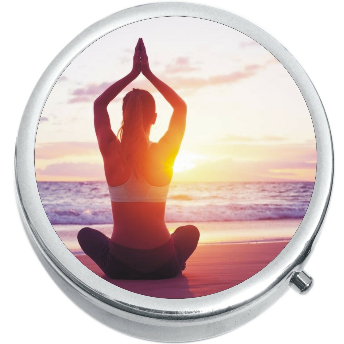 Yoga Meditation Beach Medicine Vitamin Pill Box