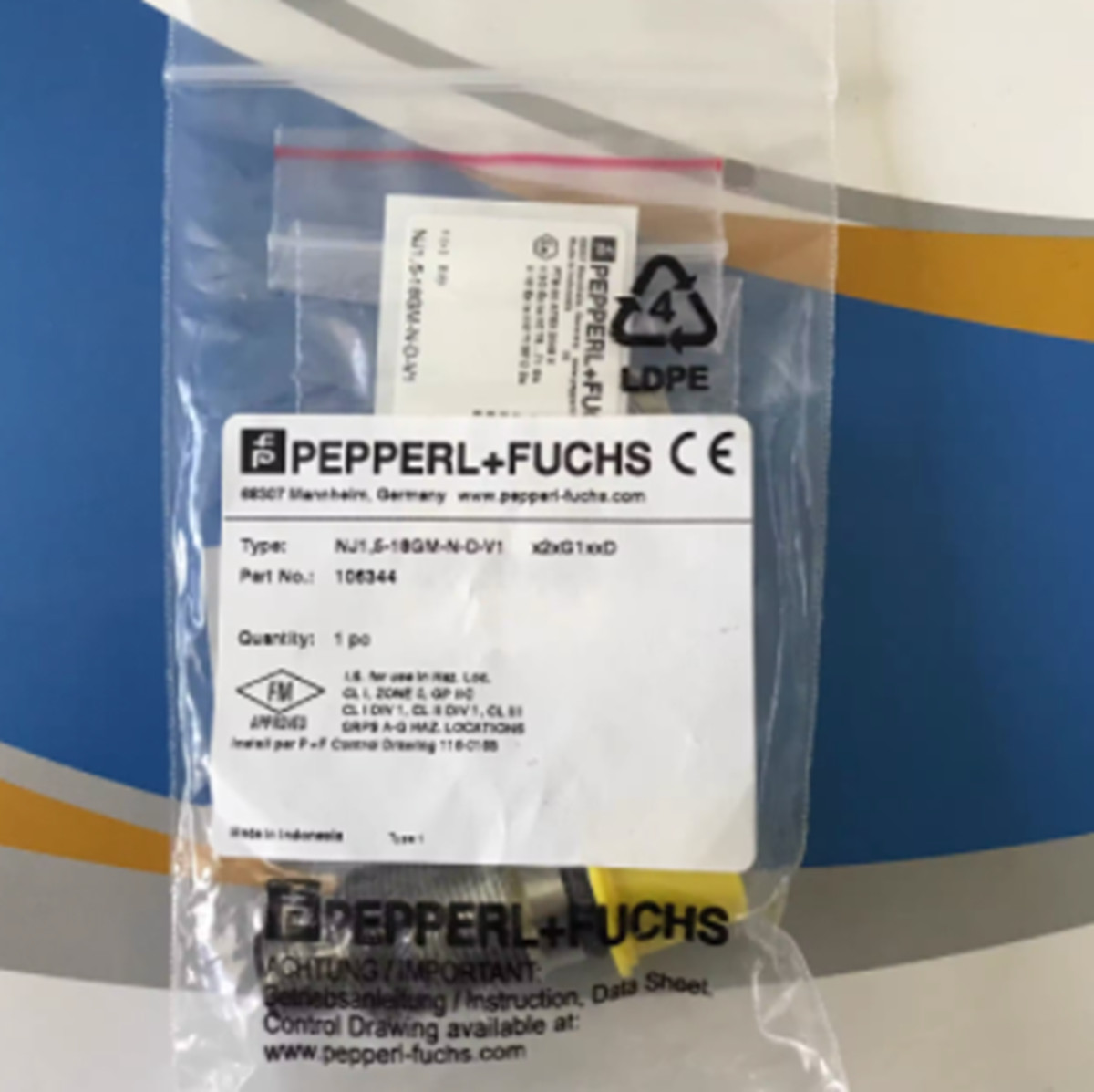NEW PEPPERL+FUCHS NJ1,5-18GM-N-D wbr/ -V1 Proximity Switch