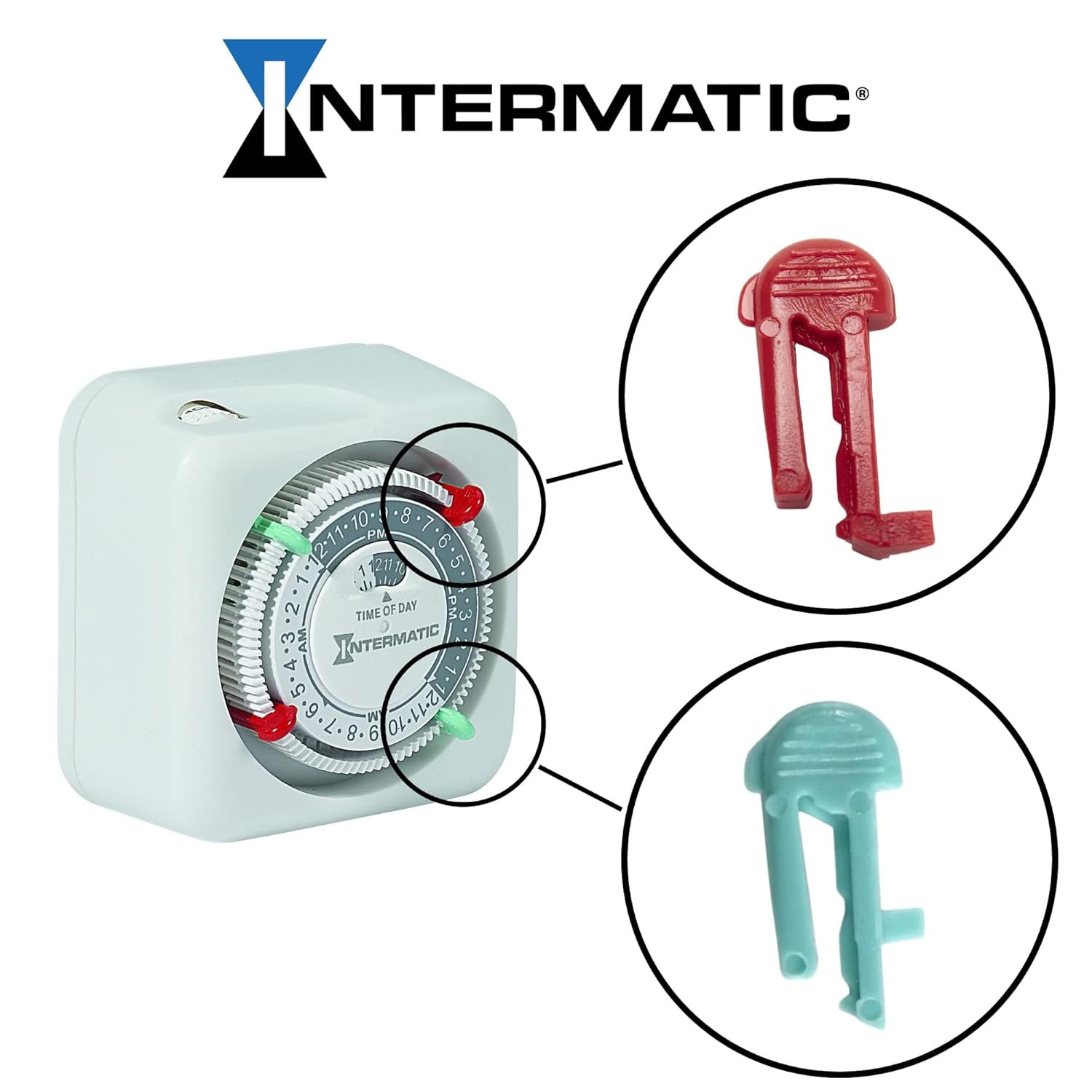 Intermatic Cycle Timer Clock ON/Off Plastic Switch Trippers - TN, PB, TB...