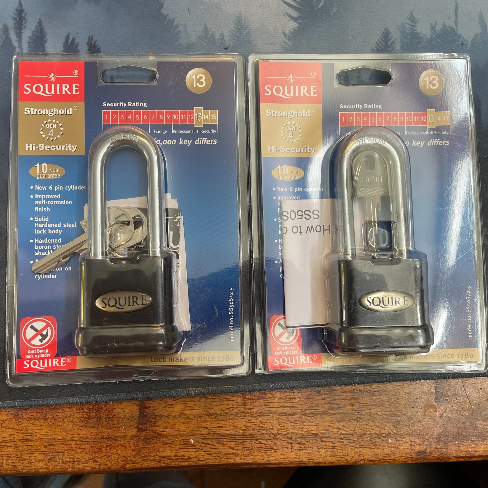 Squire Model: SS50S-2.5"  H/D Padlock,  Sold in Pairs (2) Keyed Different