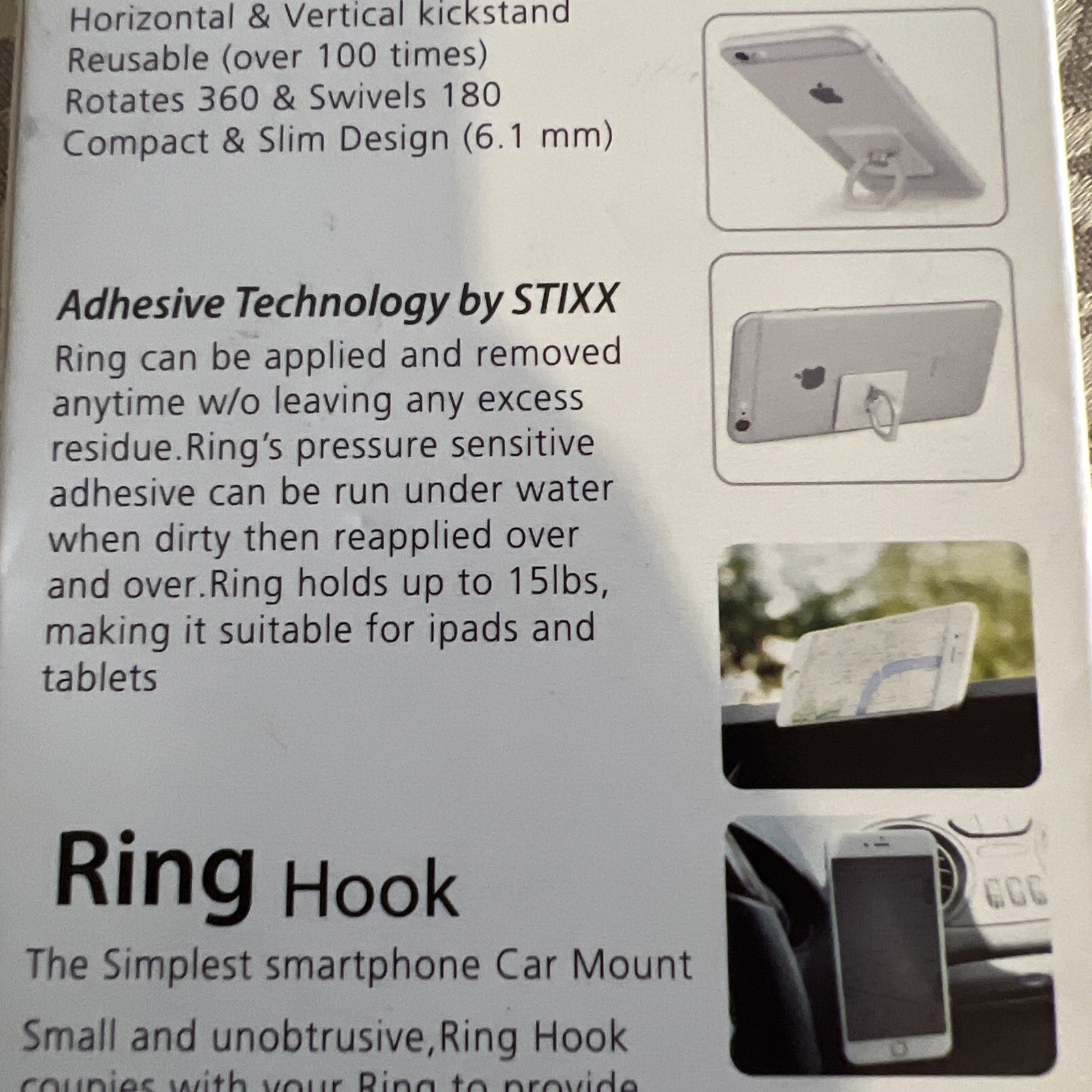 Ring Premium Kickstand / Grip Smartphone Mount Bear Design