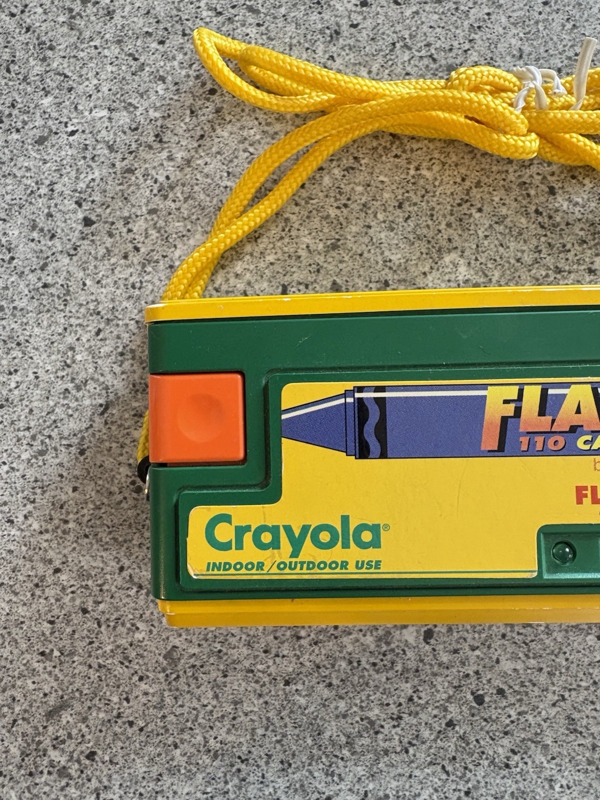 Crayola Indoor/Outdoor Use Flash 110 Camera Untested by Concord w/ Lanyard