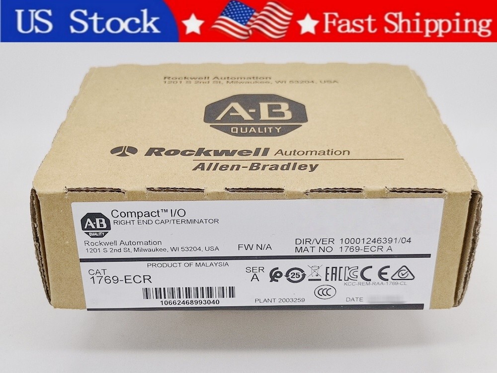 1769-ECR 1PCS New Allen Bradley 1769ECR SER A Right End Cap  Fast delivery