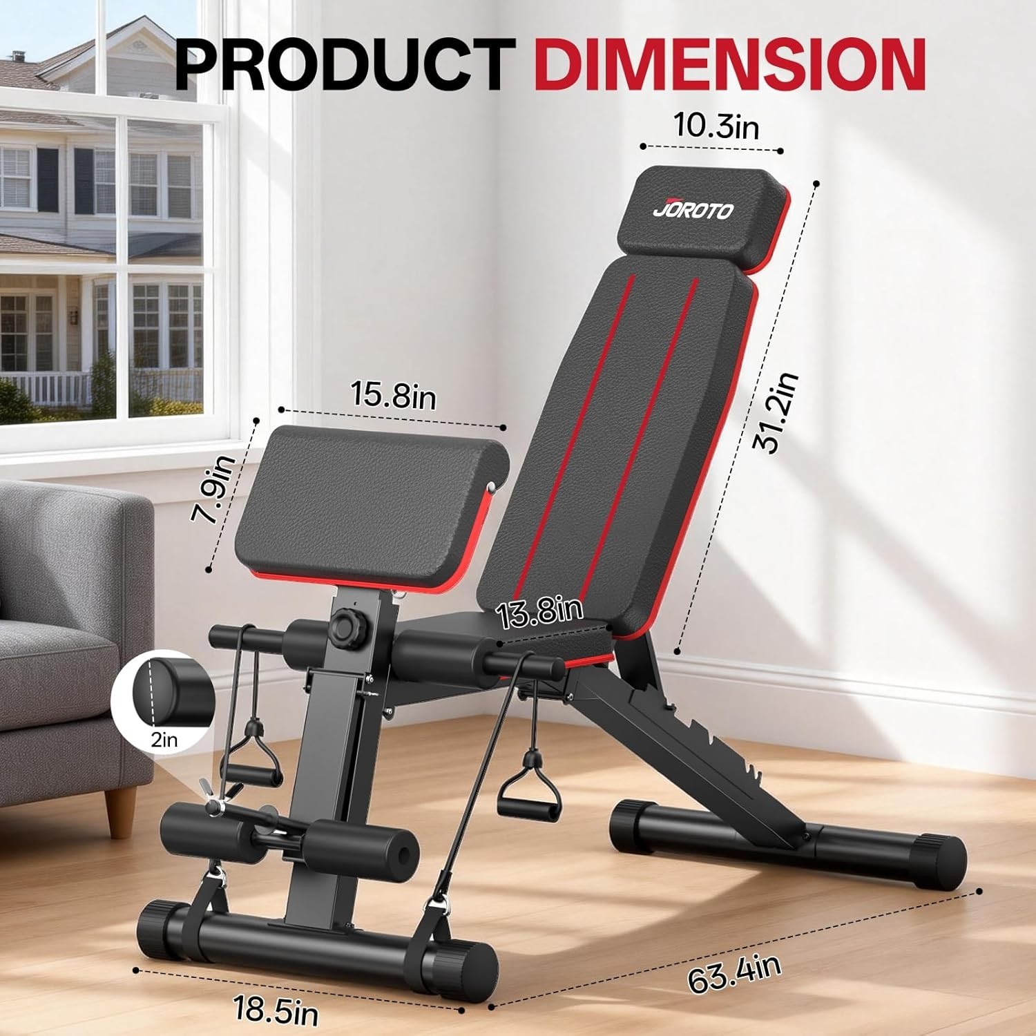 Versatile Foldable Weight Bench with Leg & Preacher Curl Extensions - 1000 LBS