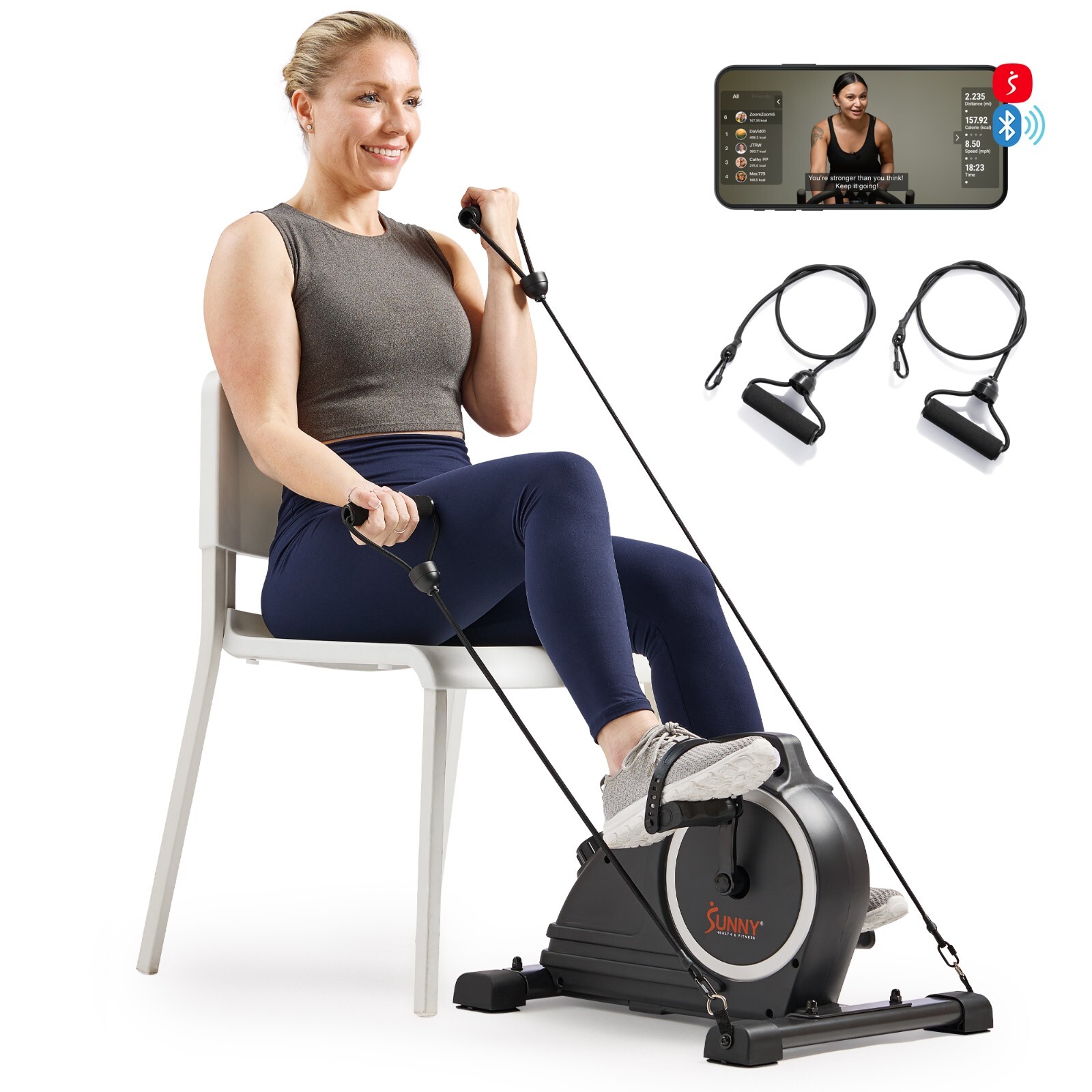 Sunny Health & Fitness Magnetic SMART Mini Exercise Pedal Cycle  SF-B020026SMART