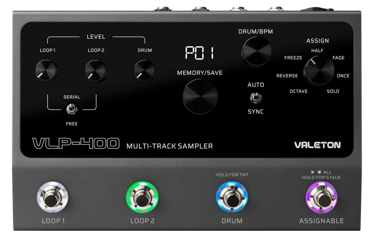 Valeton VLP-400 VLP-400 Multi-Track Sampler, 4 Footswitches