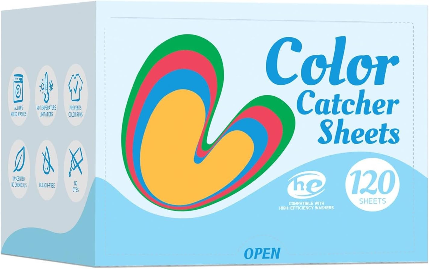 Color Catchers for Laundry - Color Grabber 120 Sheets to Prevent Color