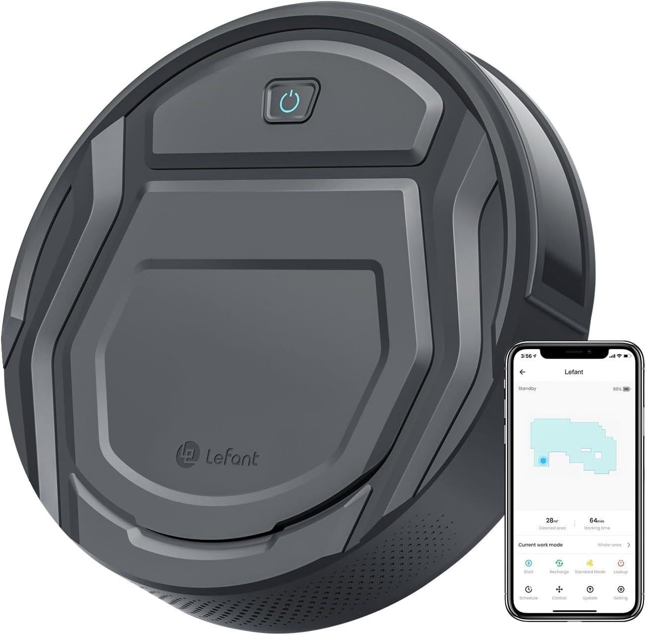 Robot Vacuums, 2200Pa Suction, 120 Min Runtime, Wifi/App/Alexa Control, Anti-Col