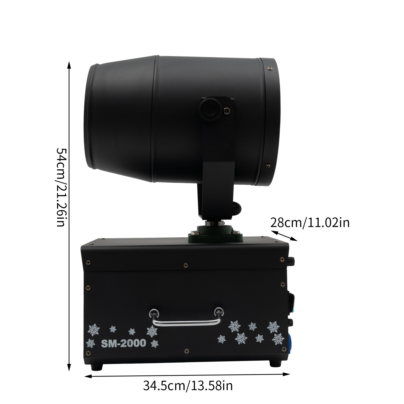 2000W Professional Snow Machine - Stage & Wedding Party Effect Shaking Head