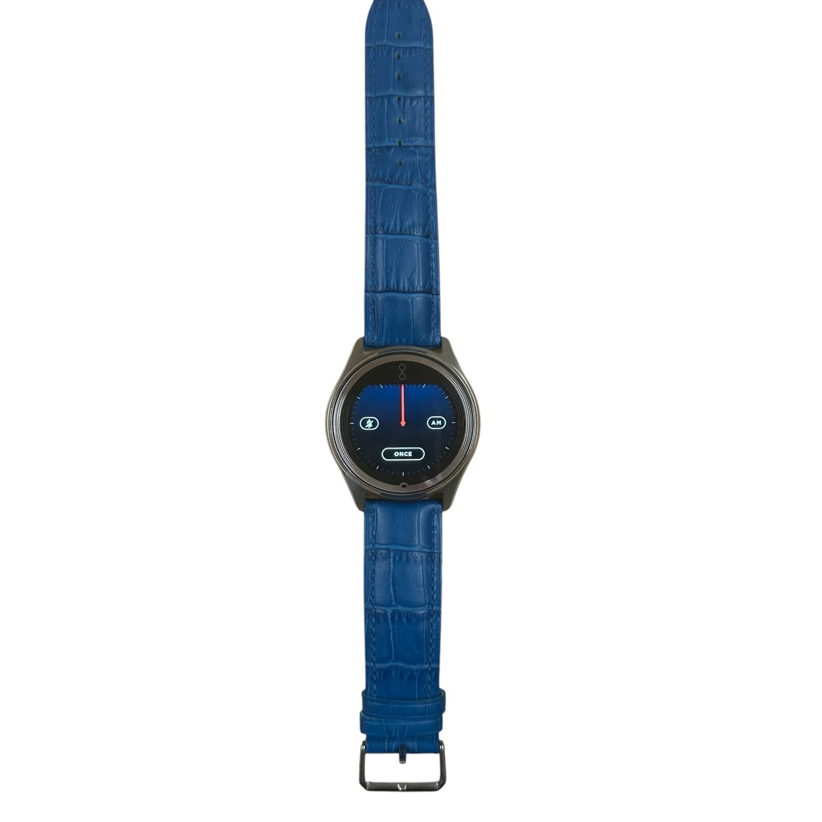 Olio Model One Smartwatch Blue Leather Band 316L Stainless Steel ONLY NO Chgr