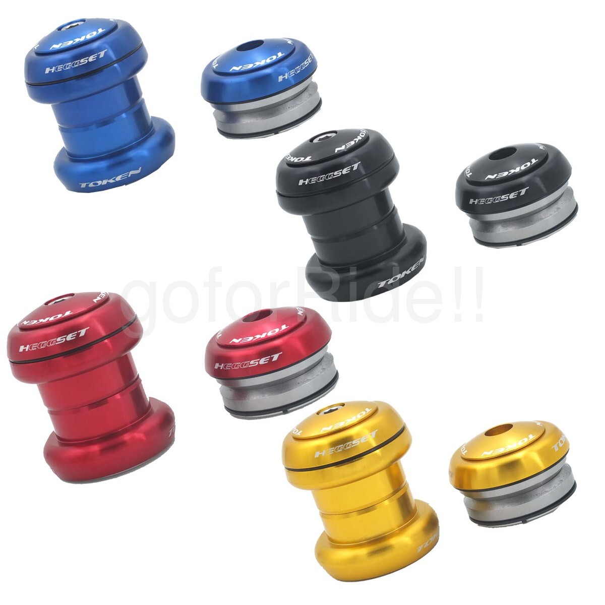 TOKEN TK060 Heggset 1-1/8" Threadless/Integrated Headset Black/Red